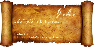 Jójárt Lajos névjegykártya
